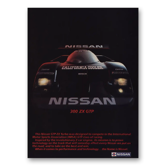 1985 Nissan 300ZX California Cooler Vintage Magazine Print Ad