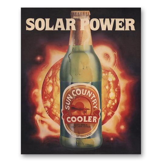 1985 Sun Country Coolers Solar Power Vintage Magazine Print Ad