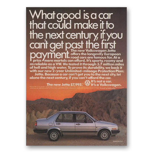 1984 Volkswagen Jetta What Good Is a Car Vintage Magazine Print Ad