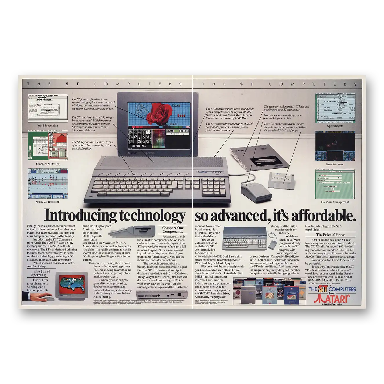 1986 Atari Home Computers Computers Technology So Advanced Its Affordable Vintage Magazine Print Ad