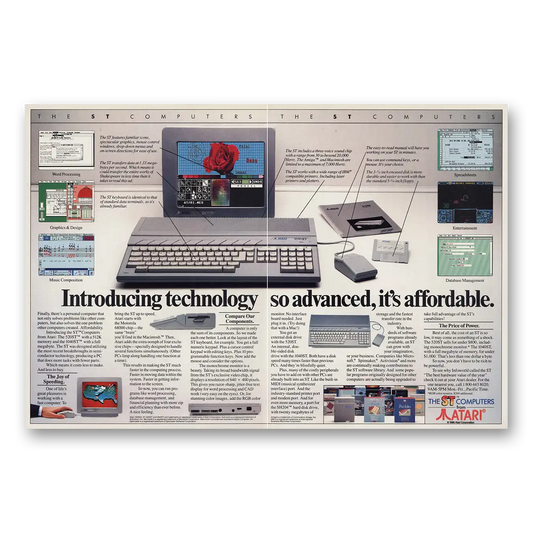 1986 Atari Home Computers Computers Technology So Advanced Its Affordable Vintage Magazine Print Ad