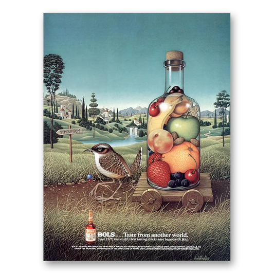 1986 Bols Liqueurs Taste From Another World Vintage Magazine Print Ad