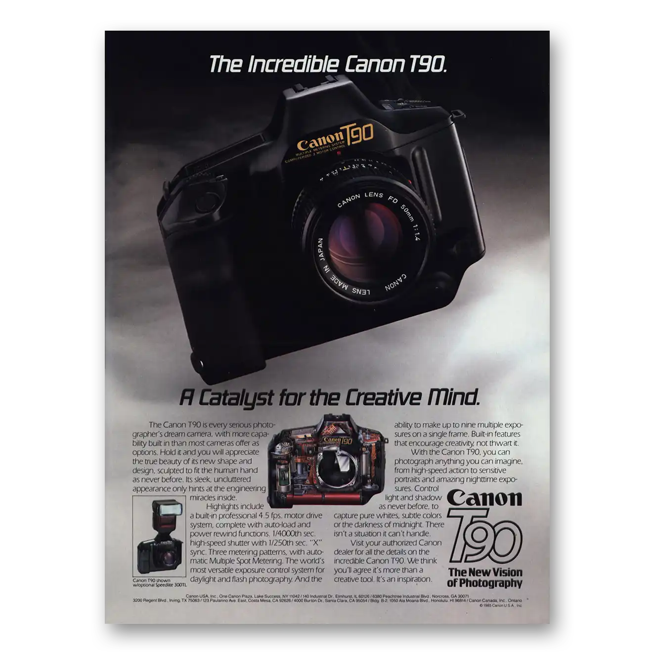 1986 Canon Camera Catalyst for the Creative Mind Vintage Magazine Print Ad