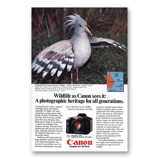 1986 Canon Camera Kagu Vintage Magazine Print Ad