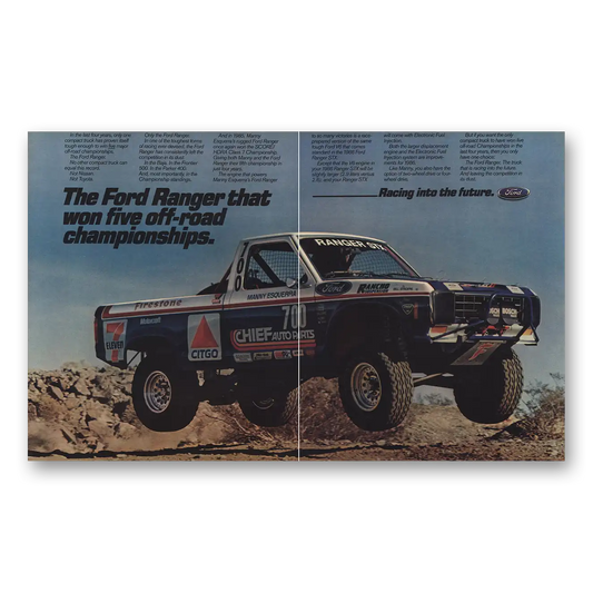 1986 Ford Ranger Five Off Road Championships Vintage Magazine Print Ad