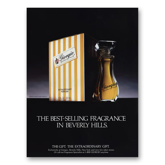 1986 Giorgio Beverly Hills Best Selling Fragrance In Beverly Hills Vintage Magazine Print Ad