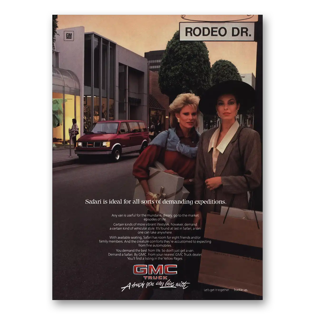 1986 GMC Trucks Rodeo Drive Vintage Magazine Print Ad