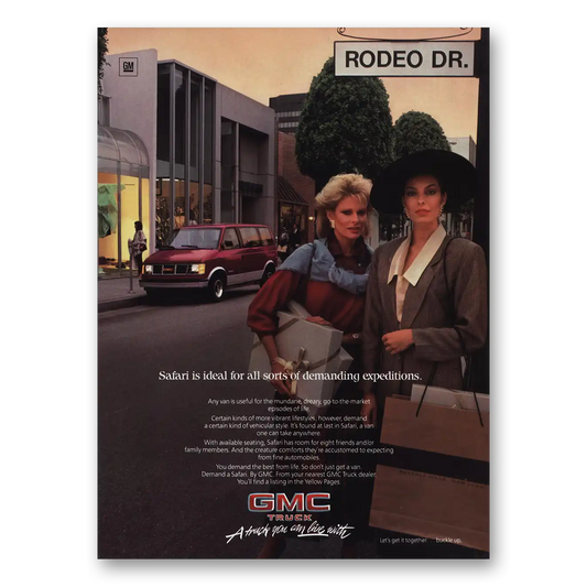 1986 GMC Trucks Rodeo Drive Vintage Magazine Print Ad