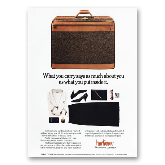 1986 Hartmann Luggage What You Carry Says As Much About You Vintage Magazine Print Ad