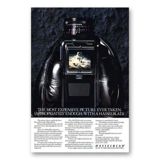 1986 Hasselblad Most Expensive Picture Vintage Magazine Print Ad