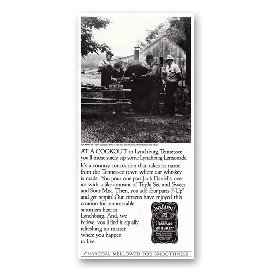 1986 Jack Daniels Cookout in Lynchburg Tennessee Vintage Magazine Print Ad