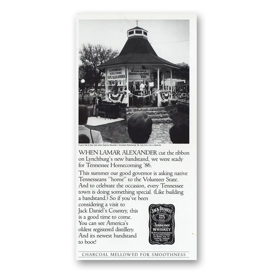 1986 Jack Daniels Lamar Alexander Bandstand Vintage Magazine Print Ad