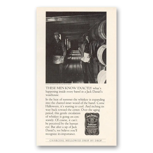 1986 Jack Daniels These Men Know Exactly Vintage Magazine Print Ad