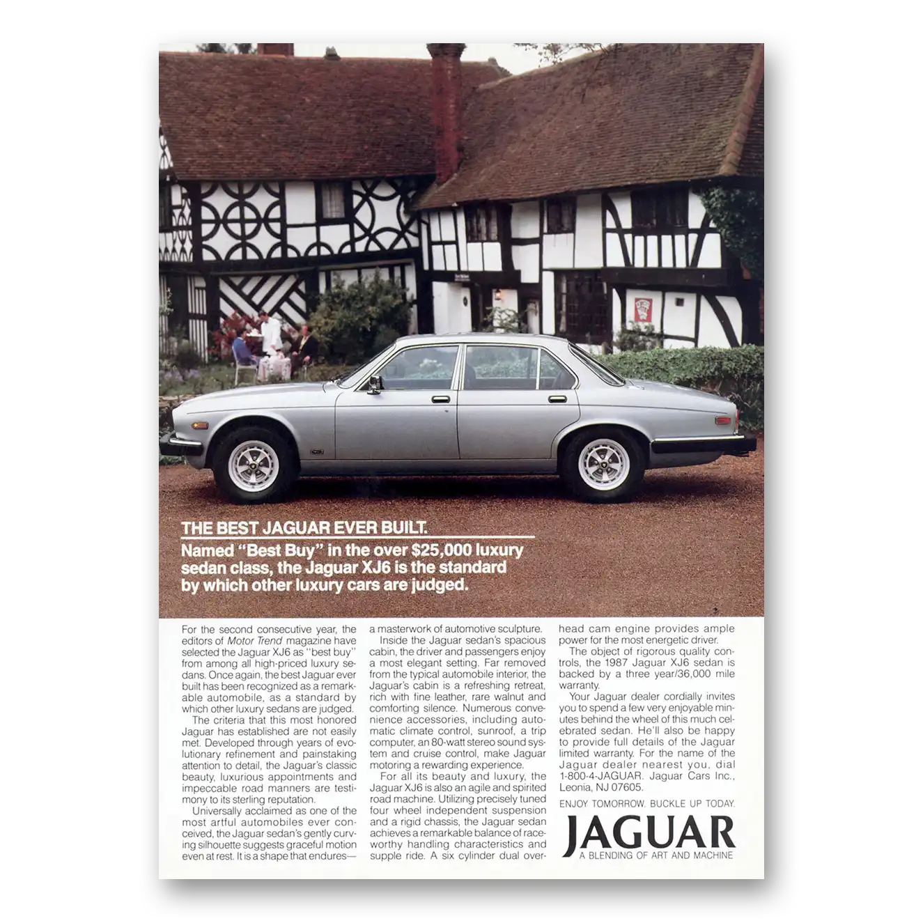 1986 Jaguar XJ6 Best Jaguar Ever Built Vintage Magazine Print Ad