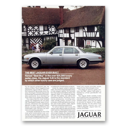 1986 Jaguar XJ6 Best Jaguar Ever Built Vintage Magazine Print Ad