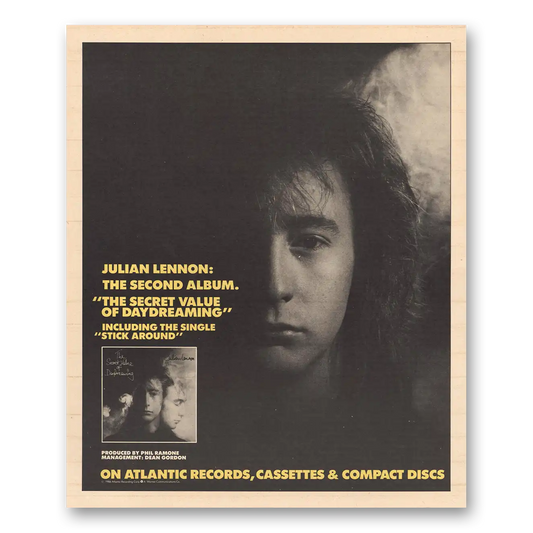 1986 Julian Lennon Secret Value of Daydreaming Vintage Magazine Print Ad