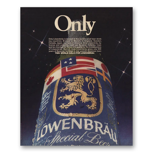 1986 Lowenbrau Beer Beer Only Brewed In Worlds Great Beer Drinking Vintage Magazine Print Ad