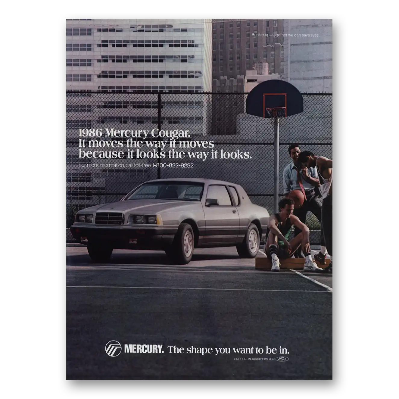 1986 Mercury Cougar Moves the Way It Moves Vintage Magazine Print Ad