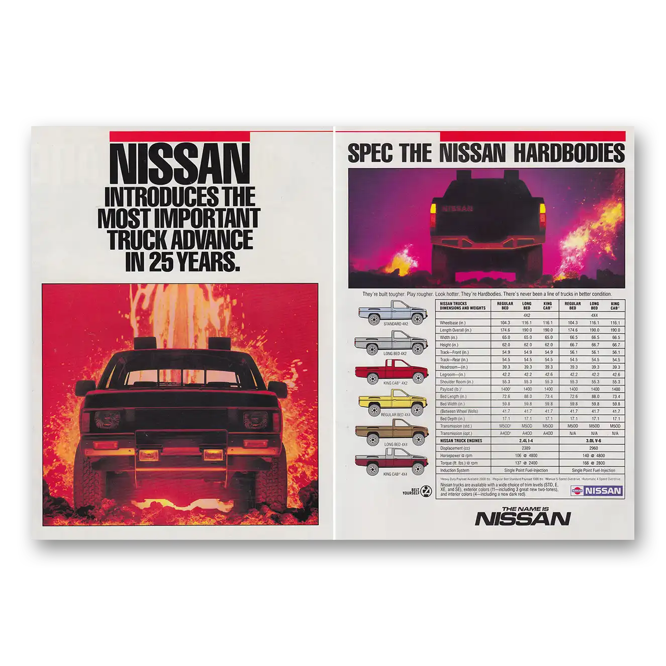 1986 Nissan Trucks Most Important Truck Vintage Magazine Print Ad