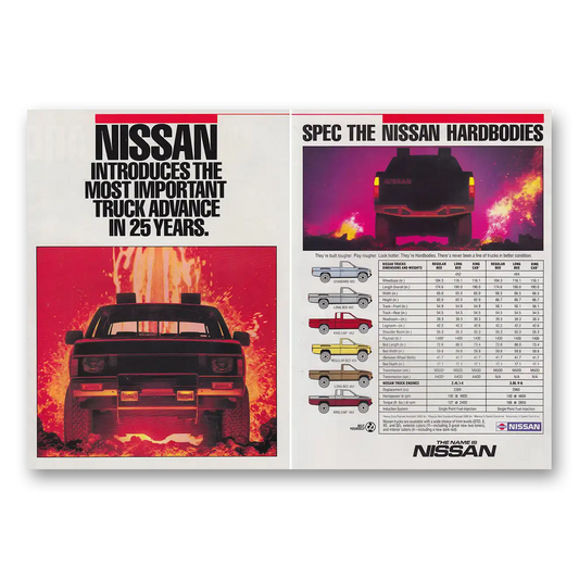 1986 Nissan Trucks Most Important Truck Vintage Magazine Print Ad