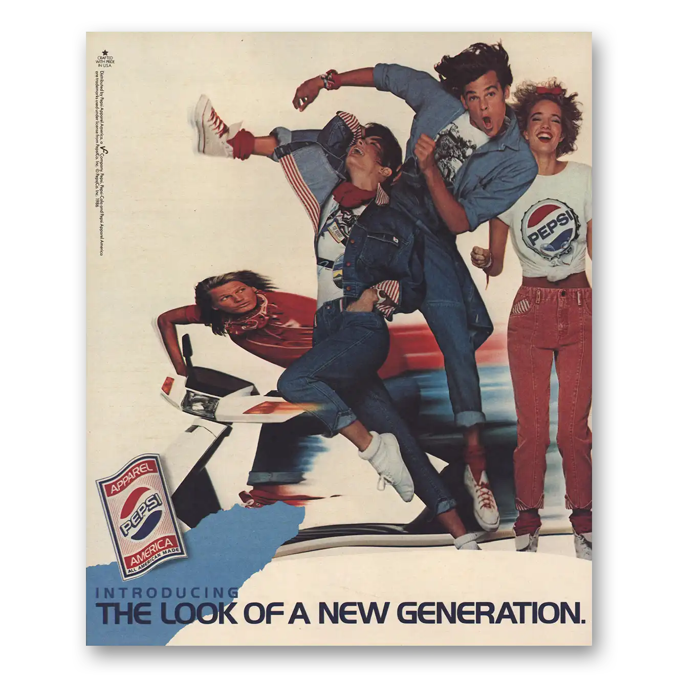 1986 Pepsi Look of New Generation Vintage Magazine Print Ad