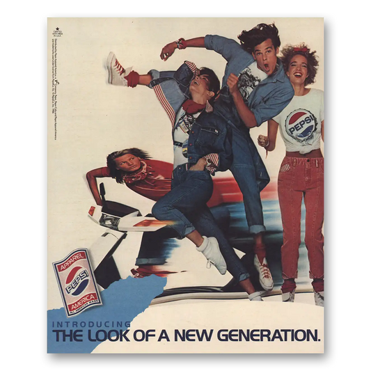 1986 Pepsi Look of New Generation Vintage Magazine Print Ad