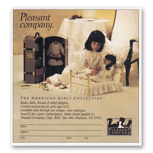 1986 Pleasant Company Samantha American Girls Vintage Magazine Print Ad