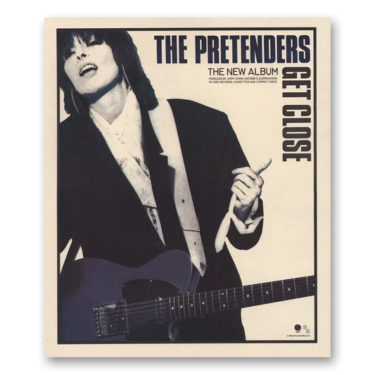 1986 The Pretenders Promo Get Close Vintage Magazine Print Ad