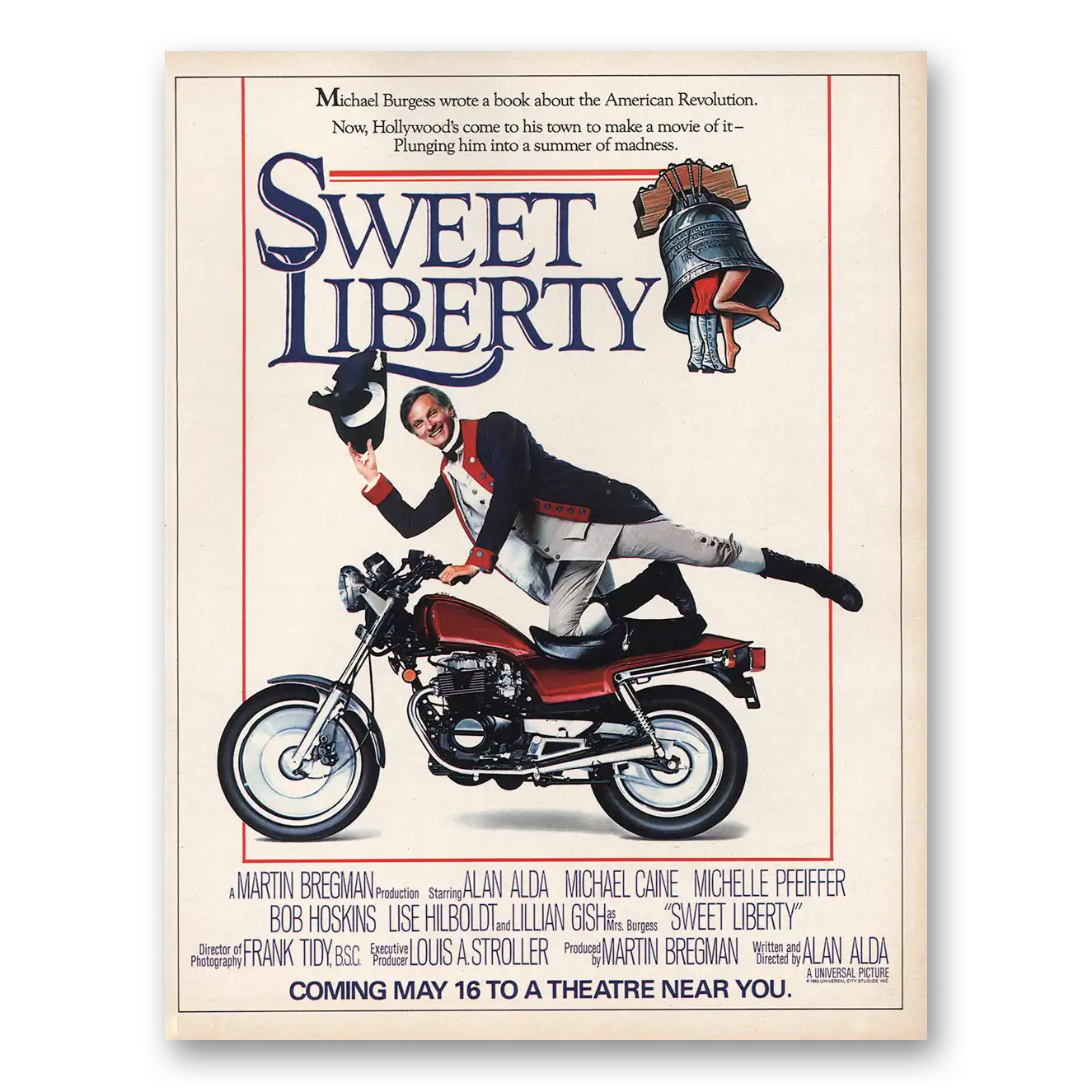 1986 Sweet Liberty Movie Promo Alan Alda Vintage Magazine Print Ad