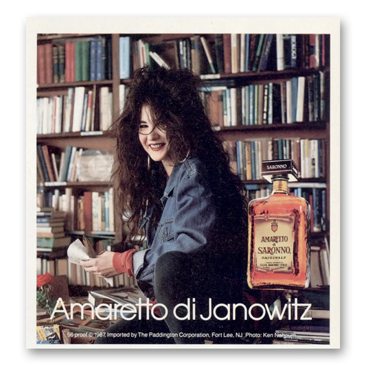 1987 Amaretto Amaretto di Janowitz Vintage Magazine Print Ad