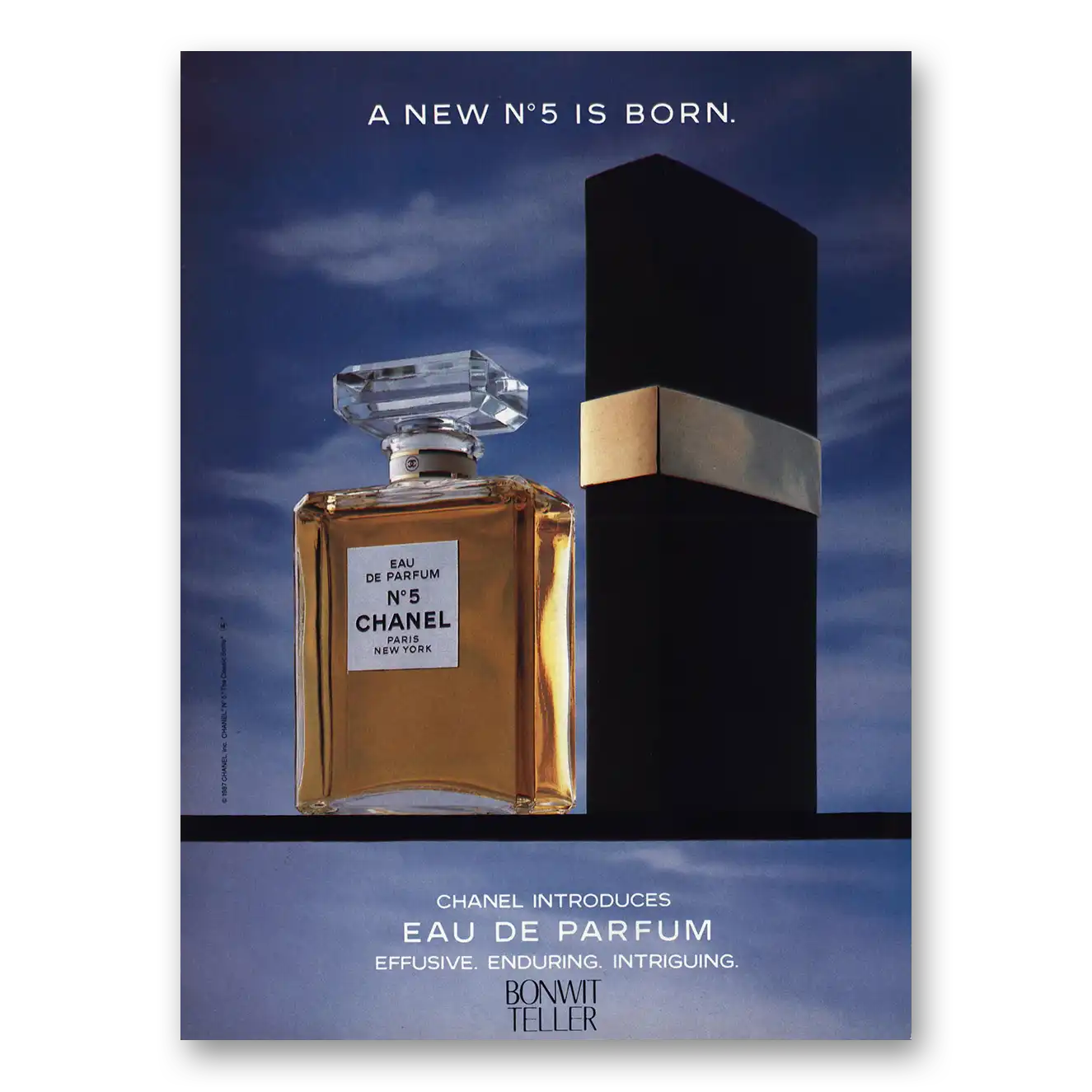 1987 Chanel No 5 New No 5 Is Born Vintage Magazine Print Ad