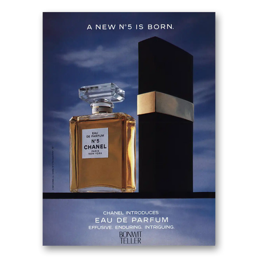 1987 Chanel No 5 New No 5 Is Born Vintage Magazine Print Ad