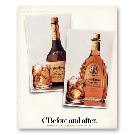 1987 Christian Brothers CBefore and After Vintage Magazine Print Ad