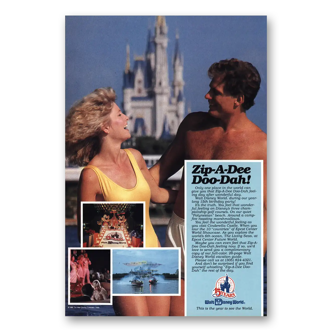 1987 Walt Disney World Zip A Dee Doo Dah Vintage Magazine Print Ad