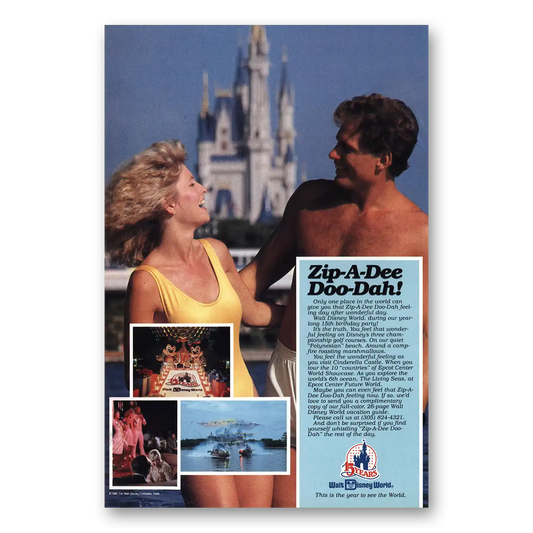 1987 Walt Disney World Zip A Dee Doo Dah Vintage Magazine Print Ad