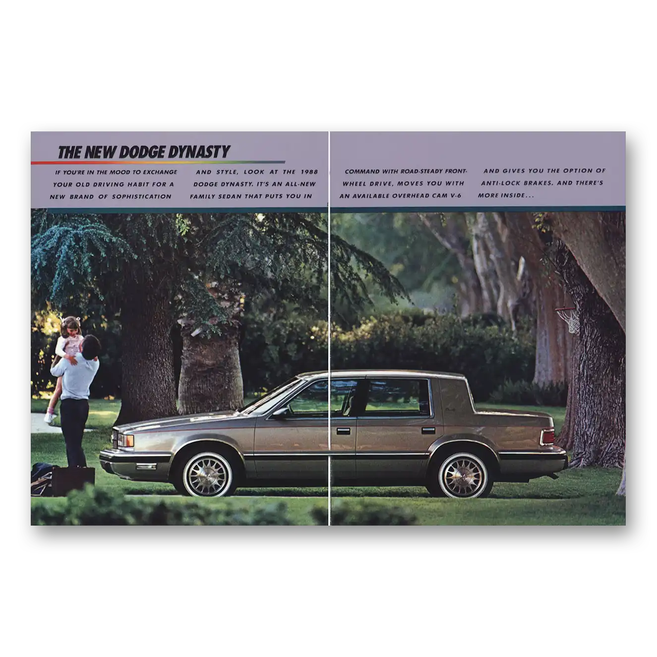 1987 Dodge Dynasty Dawn of New Dynasty Vintage Magazine Print Ad