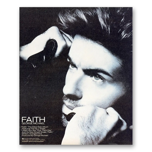 1987 George Michael Promo Faith Vintage Magazine Print Ad