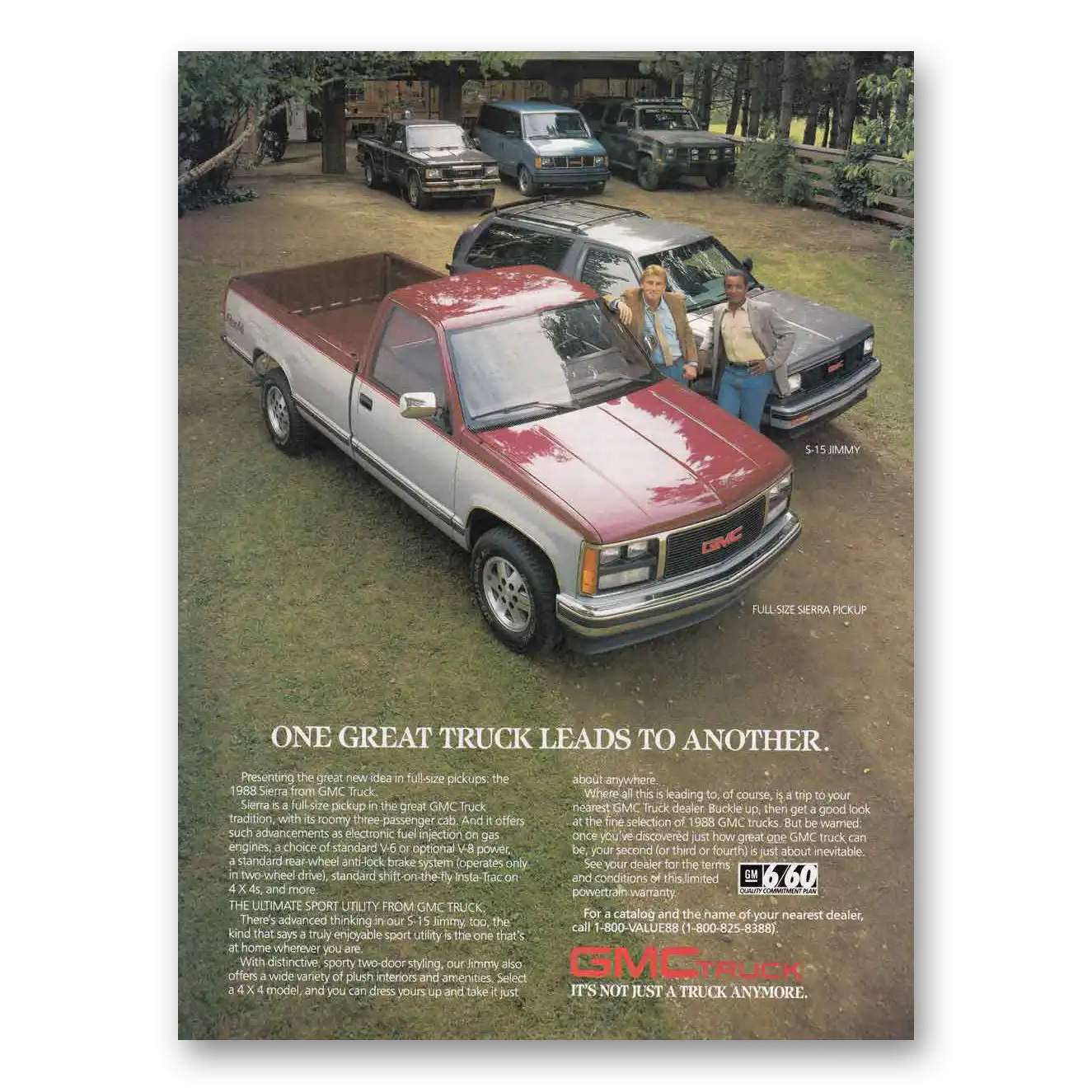 1987 GMC Jimmy One Great Truck Leads to Another Vintage Magazine Print Ad