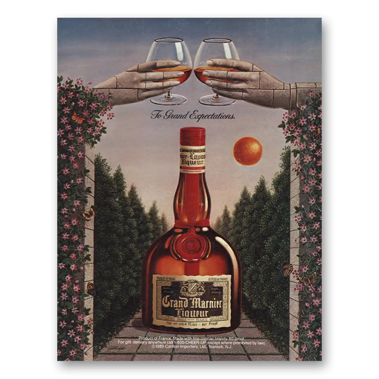 1987 Grand Marnier Grand Expectations Vintage Magazine Print Ad