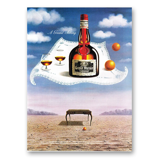 1987 Grand Marnier Grand Setting Vintage Magazine Print Ad