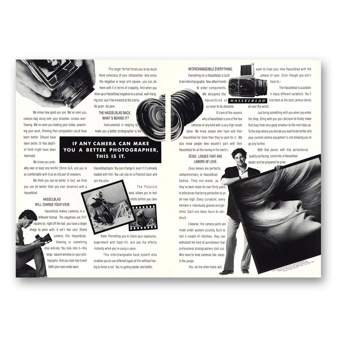 1987 Hasselblad Camera Can Make You a Better Photographer Vintage Magazine Print Ad