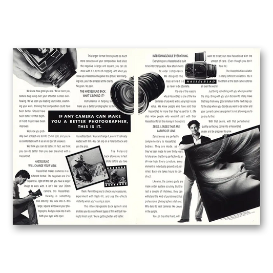 1987 Hasselblad Camera Can Make You a Better Photographer Vintage Magazine Print Ad