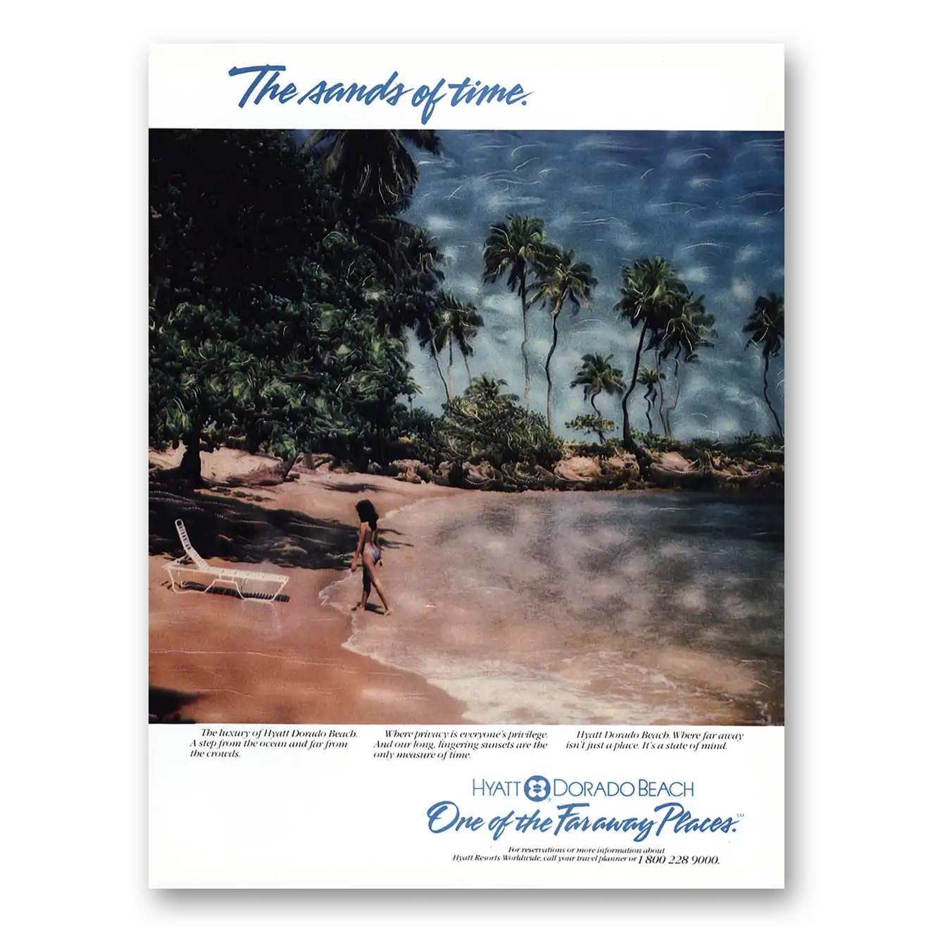 1987 Hyatt Hotels Dorado Beach Vintage Magazine Print Ad