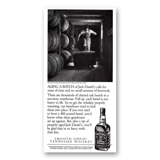 1987 Jack Daniels Aging a Batch Years of Time Vintage Magazine Print Ad