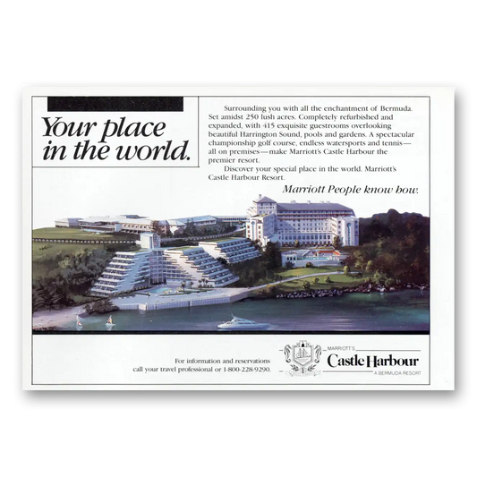 1987 Castle Harbour Your Place In the World Vintage Magazine Print Ad