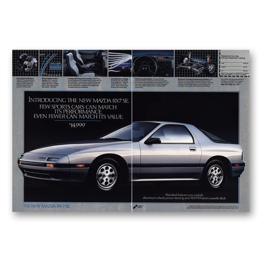 1987 Mazda RX7 Few Sports Cars Can Match Vintage Magazine Print Ad