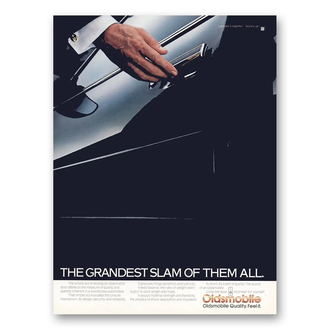 1987 Oldsmobile Grandest Slam of All Vintage Magazine Print Ad