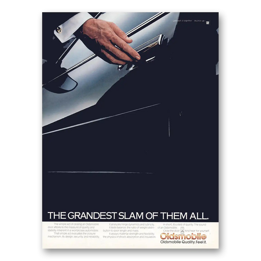 1987 Oldsmobile Grandest Slam of All Vintage Magazine Print Ad