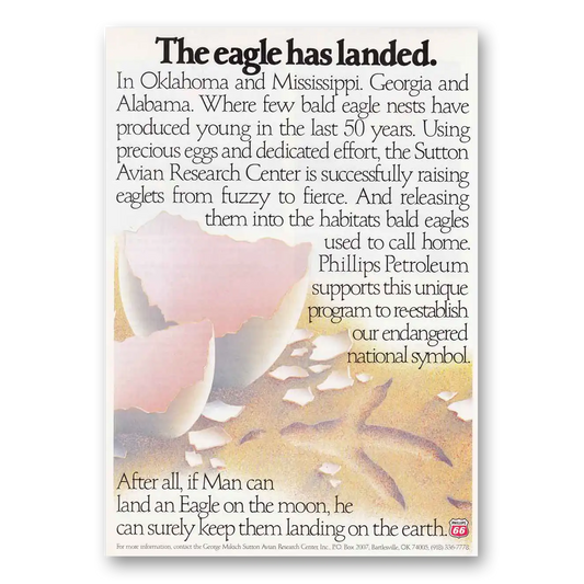 1987 Phillips 66 Eagle Has Landed Vintage Magazine Print Ad