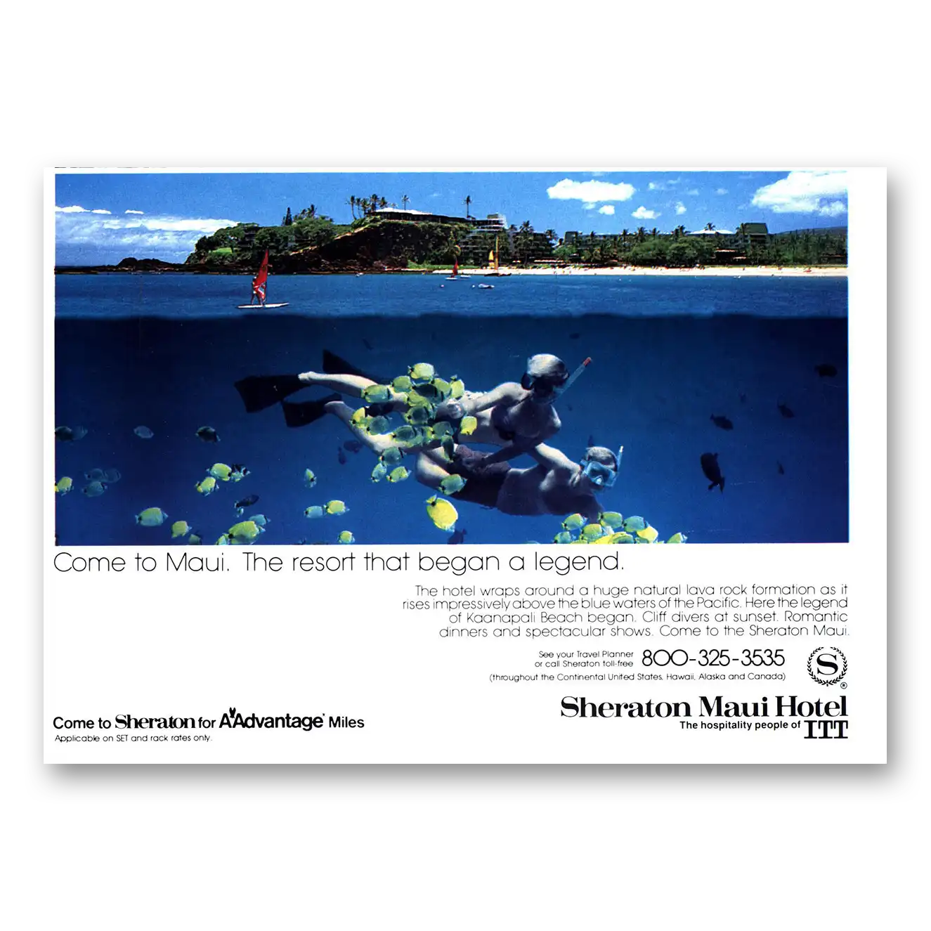 1987 Sheraton Maui Hotel Come to Maui Vintage Magazine Print Ad